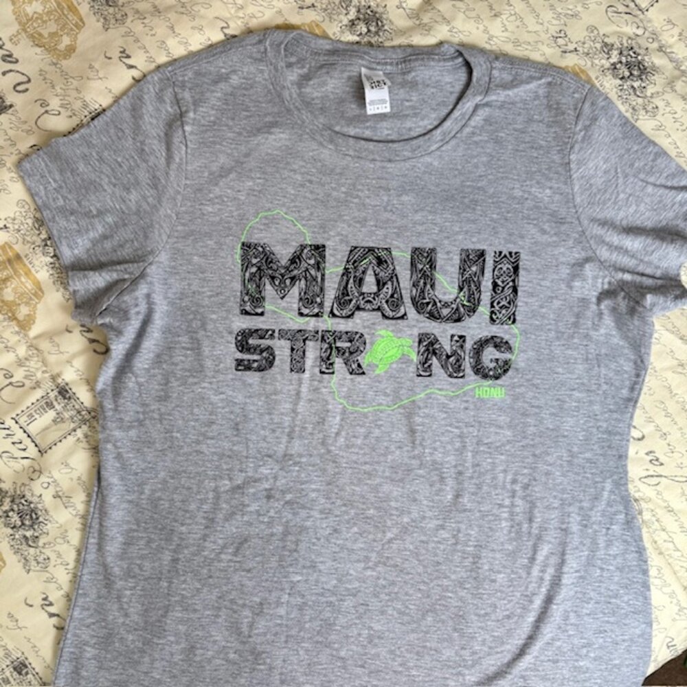 Women's Maui Strong Short-Sleeved Gray T-Shirt